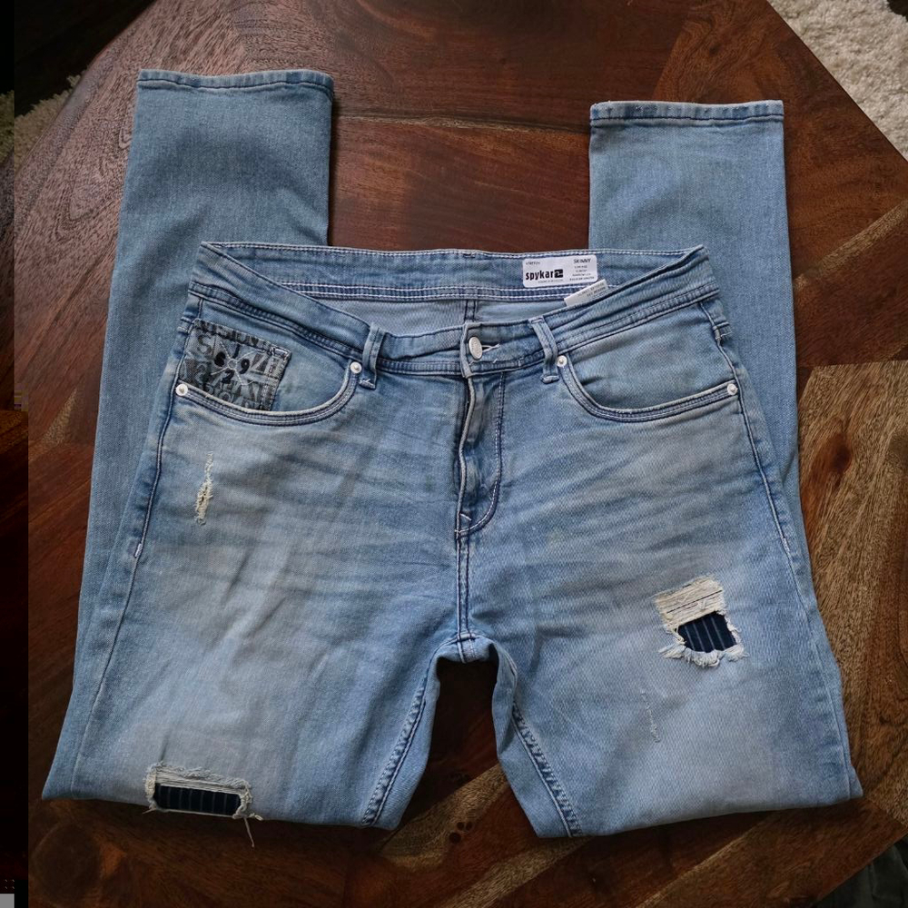 Men's Spykar Blue Jeans Size 34x32